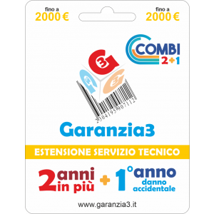 GARANZIA3 COMBI - 2ANNI+1ANNO PER DANNO ACCIDENTALE VALORE MASSIMALE DI COPERTURA 2000 Prodotto virtuale