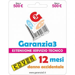 GARANZIA3 COVER 12 MESI MESSIMALE DI COPERTURA 500 Prodotto virtuale