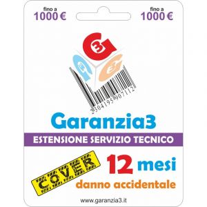 GARANZIA3 COVER 12 MESI MESSIMALE DI COPERTURA 1000 Prodotto virtuale