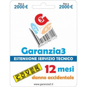 GARANZIA3 COVER 12 MESI MESSIMALE DI COPERTURA 2000 Prodotto virtuale