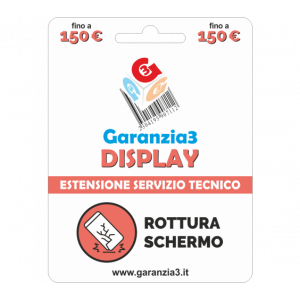 GARANZIA3 DISPLAY - VALORE DISPOSITIVO 150 Prodotto virtuale