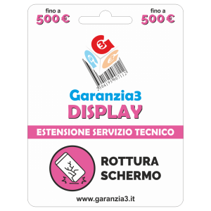 GARANZIA3 DISPLAY - VALORE DISPOSITIVO 500 Prodotto virtuale