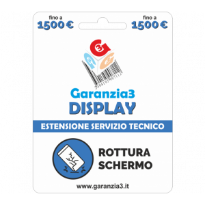 GARANZIA3 DISPLAY - VALORE DISPOSITIVO 1500 Prodotto virtuale